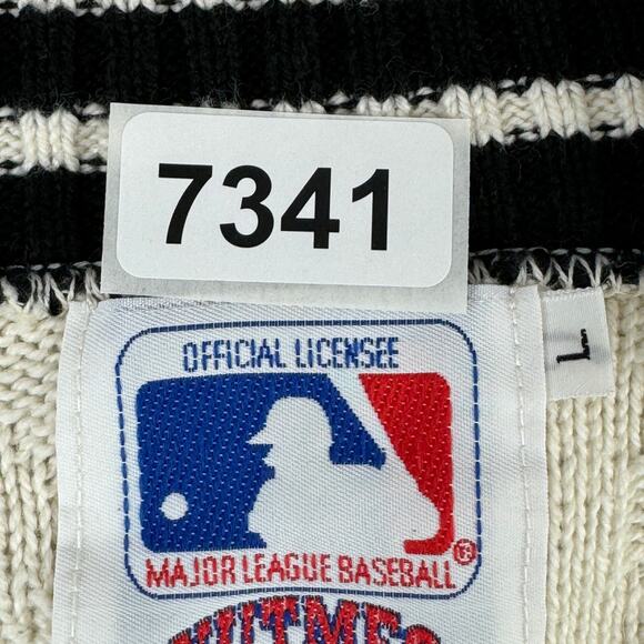 VTG Nutmeg Cable Knit Major League Baseball Players Alumni Sweater Size Large - Picture 15 of 15